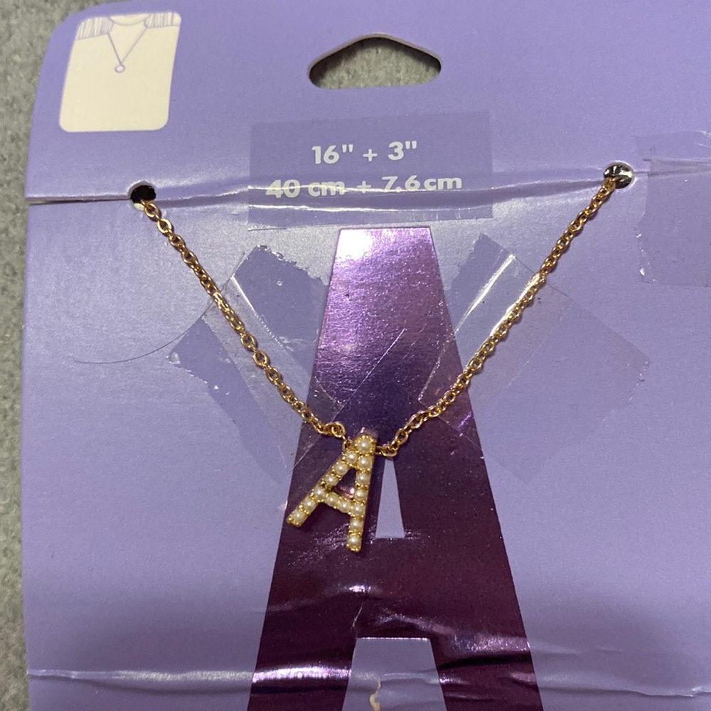 Claire's Letter A Necklace